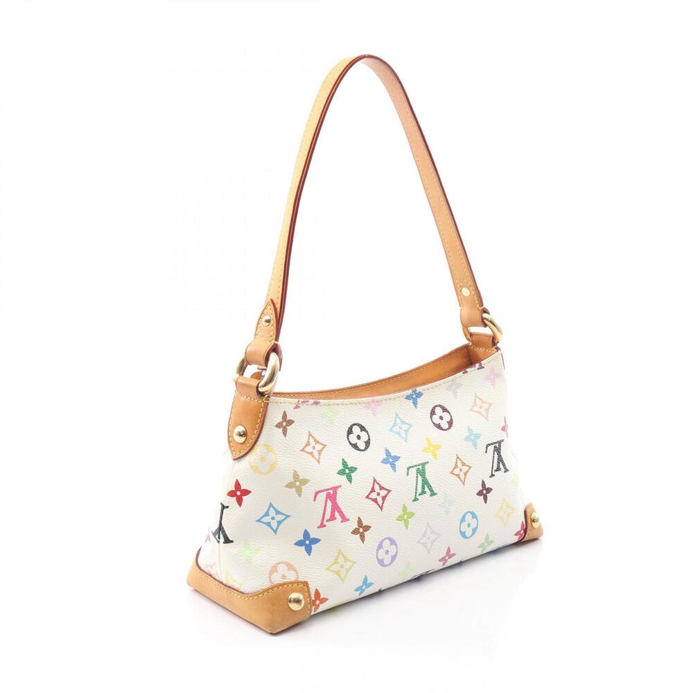 Louis Vuitton Leather Bag White Eliza Shoulder Multicolor Canvas Monogram